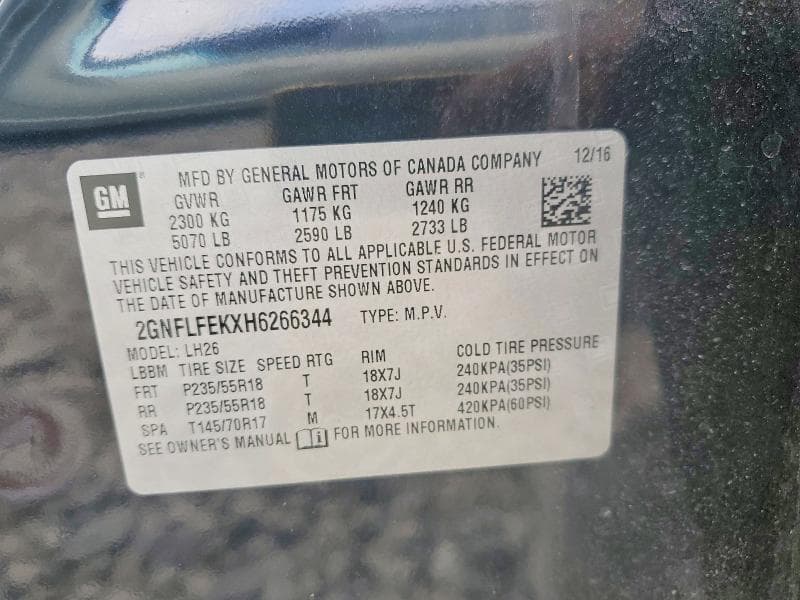 2017 CHEVROLET EQUINOX LT 13