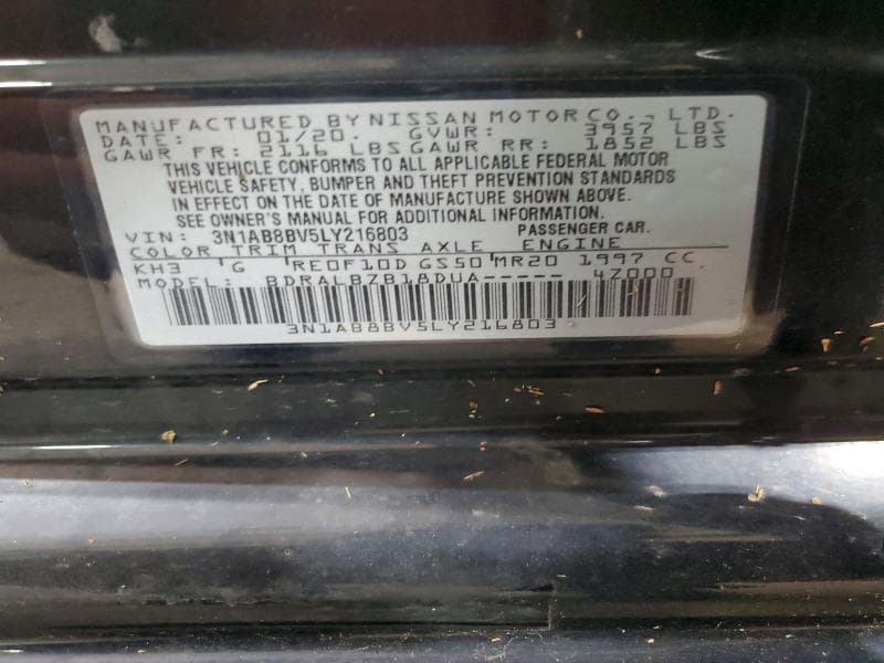 2020 NISSAN SENTRA S 12