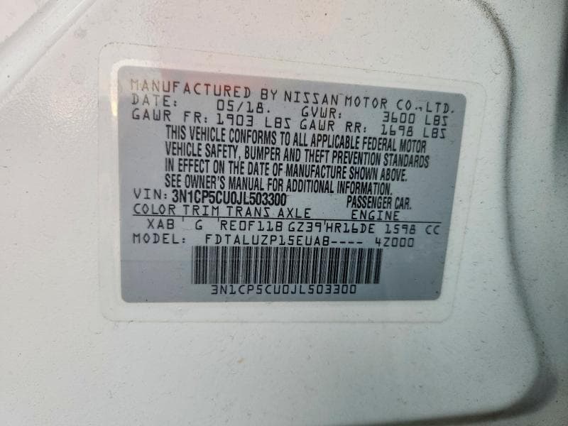 2018 NISSAN KICKS SR 13