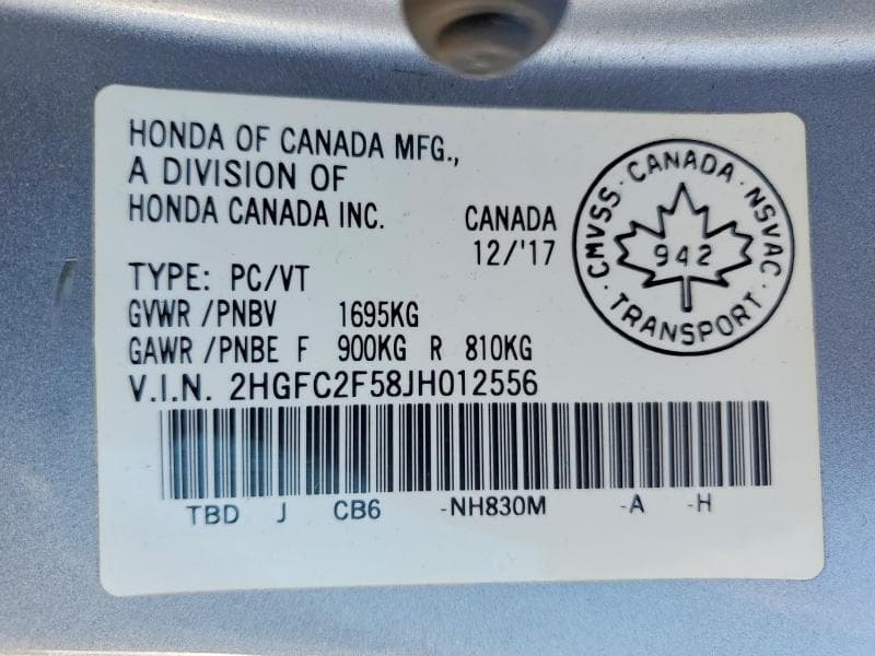 2018 HONDA CIVIC LX 13