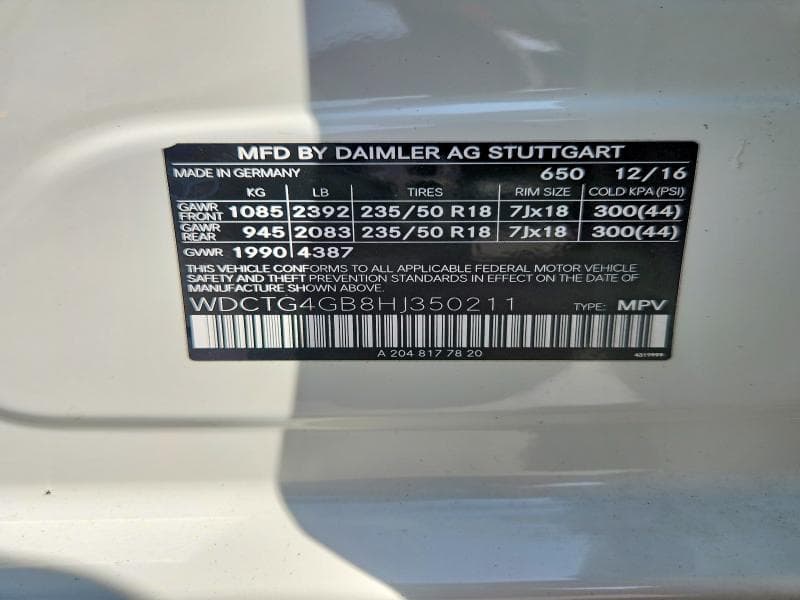 2017 MERCEDES-BENZ GLA 250 4MATIC 12