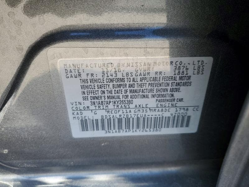 2019 NISSAN SENTRA SR 13