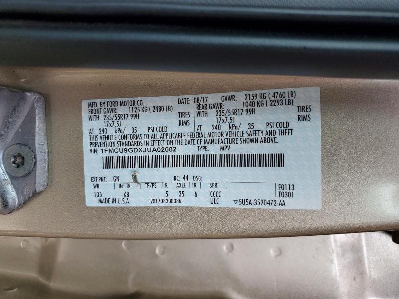 2018 FORD ESCAPE SE 13