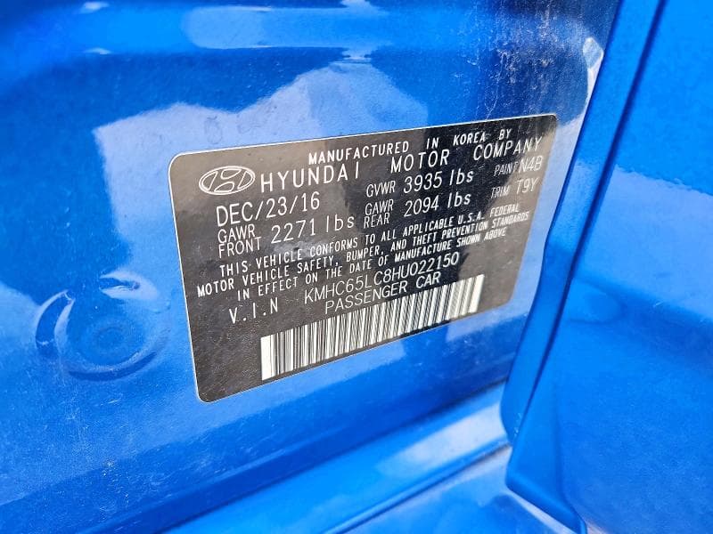 2017 HYUNDAI IONIQ BLUE 13