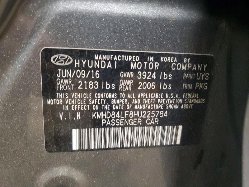 2017 HYUNDAI ELANTRA SE 12