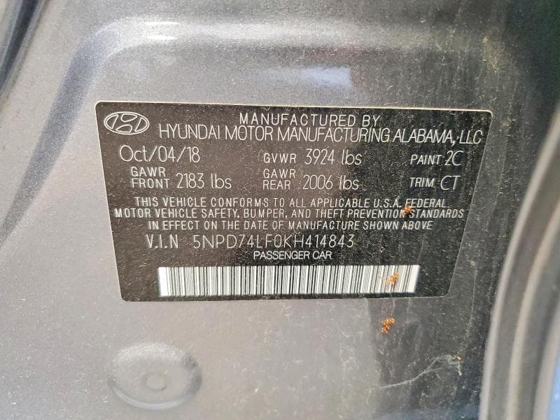 2019 HYUNDAI ELANTRA SE 12