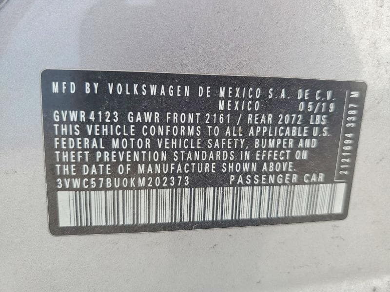2019 VOLKSWAGEN JETTA S 13