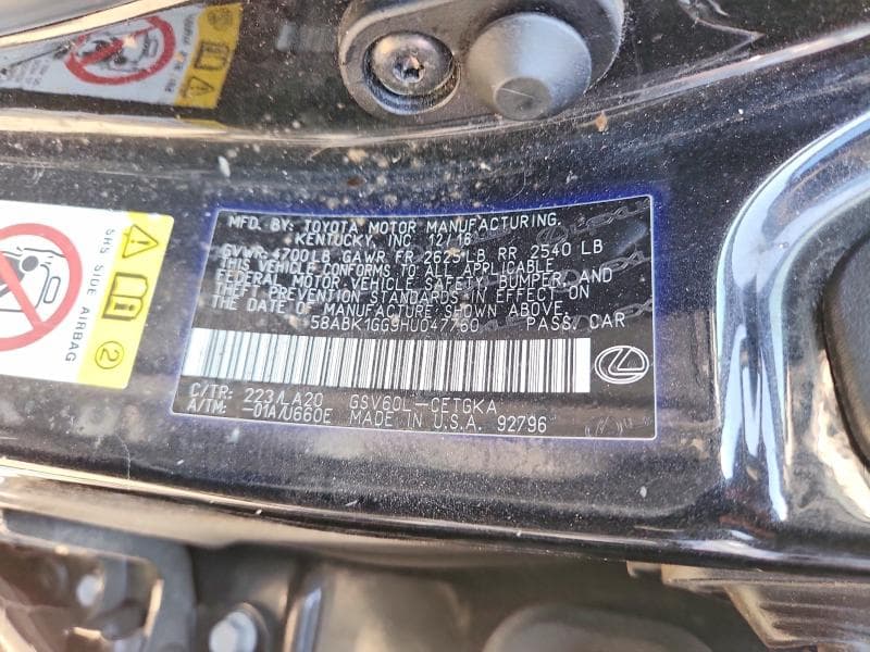 2017 LEXUS ES 350 12