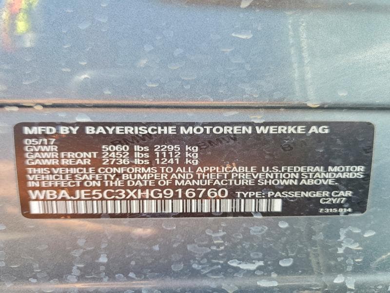 2017 BMW 540 I 12