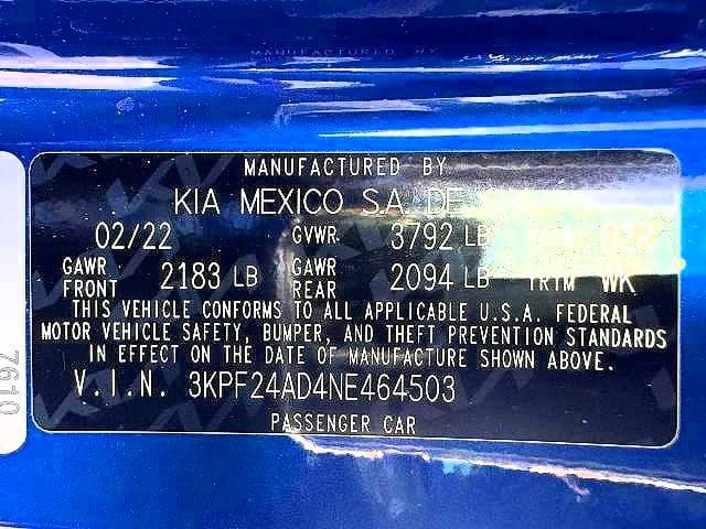 2022 KIA FORTE LXS 15