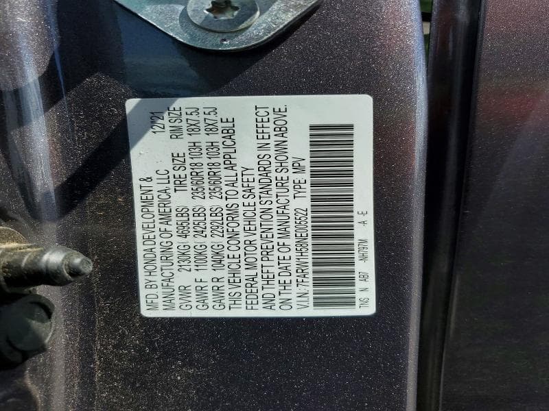 2022 HONDA CR-V EX 13