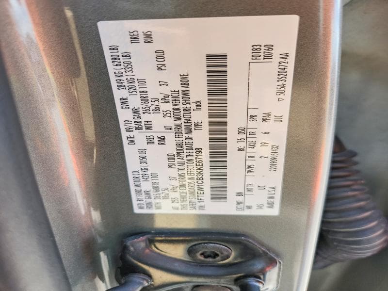2019 FORD F150 SUPERCREW 12