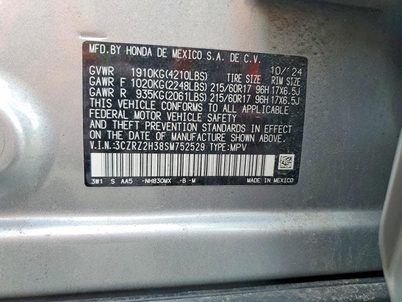 2025 HONDA HR-V LX 14
