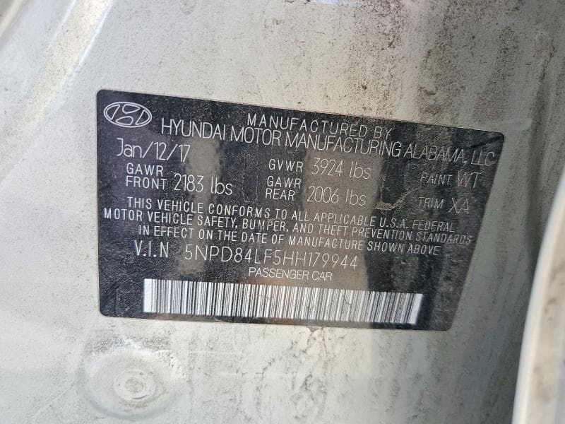2017 HYUNDAI ELANTRA SE 12