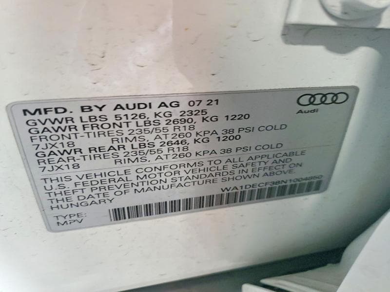 2022 AUDI Q3 PREMIUM S LINE 45 13