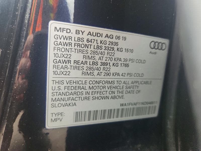 2019 AUDI Q8 PRESTIGE S-LINE 13