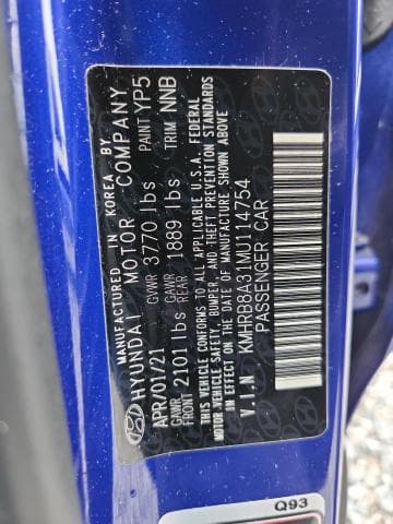 2021 HYUNDAI VENUE SE 13