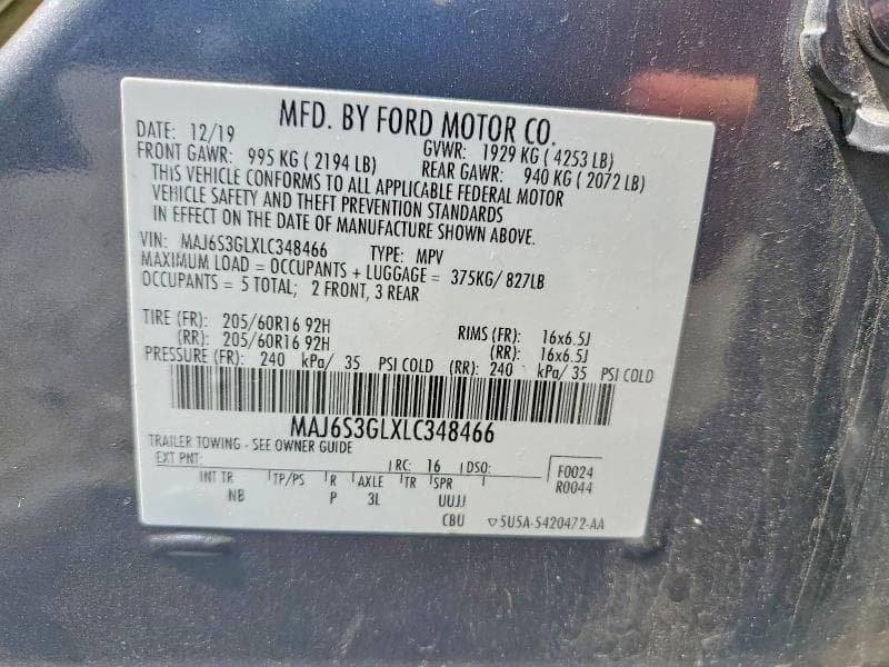 2020 FORD ECOSPORT SE 14