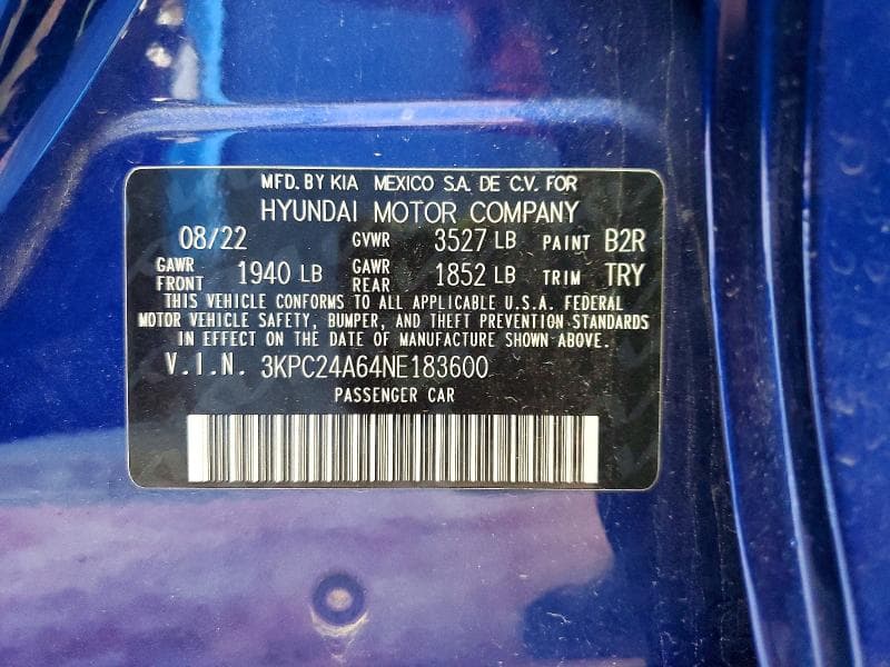 2022 HYUNDAI ACCENT SE 12