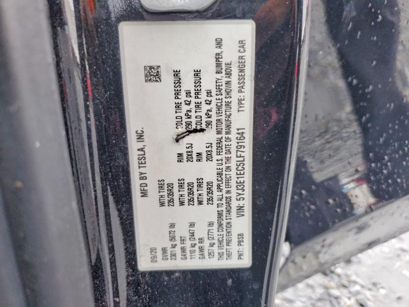 2020 TESLA MODEL 3 12