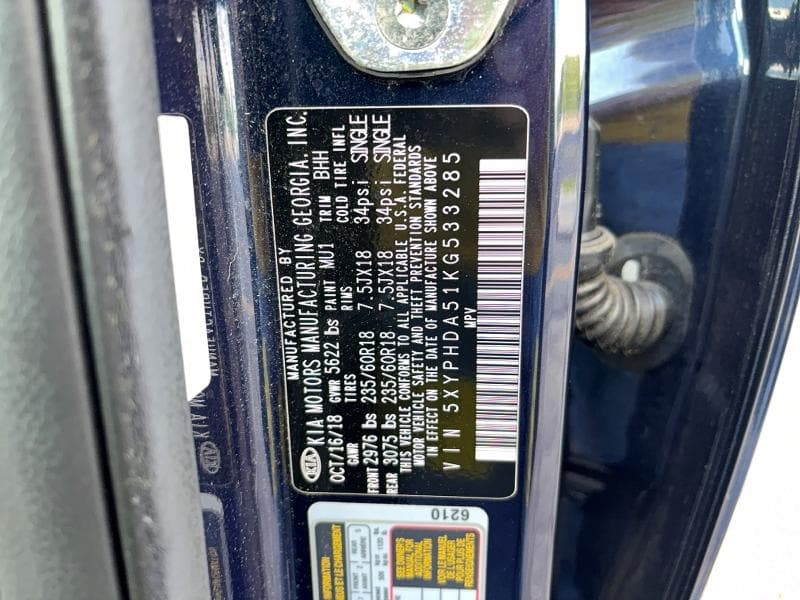 2019 KIA SORENTO EX V6 10