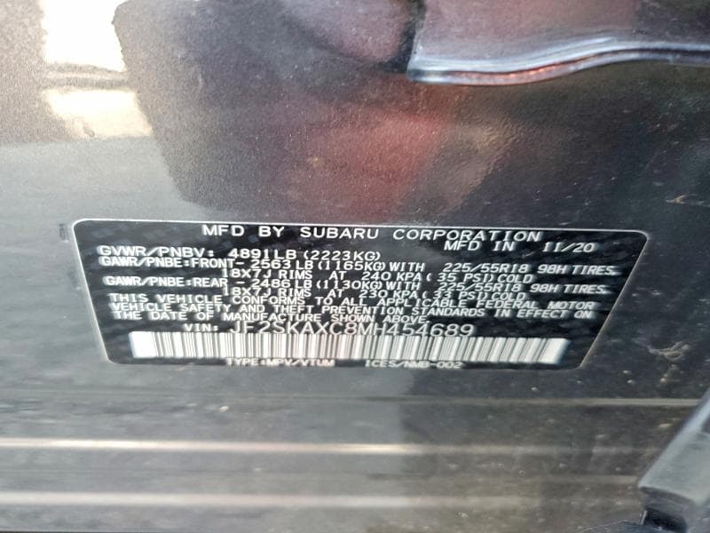 2021 SUBARU FORESTER TOURING 14
