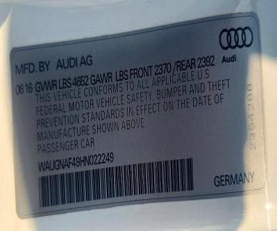 2017 AUDI A4 PREMIUM 12