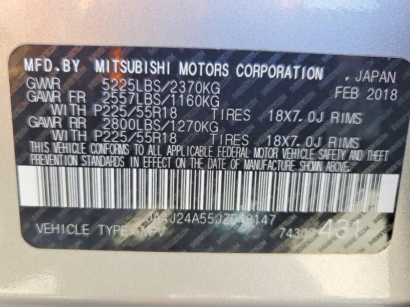 2018 MITSUBISHI OUTLANDER SE 14