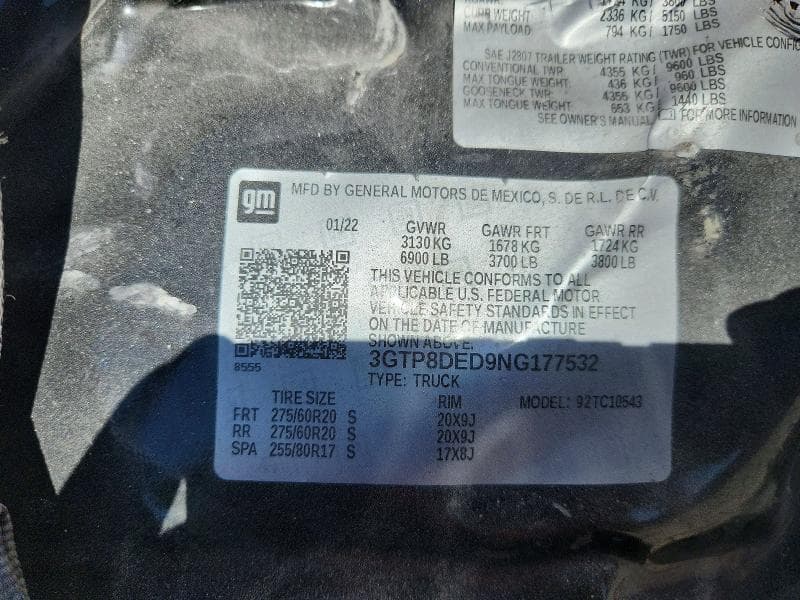2022 GMC SIERRA LIMITED C1500 SLT 12