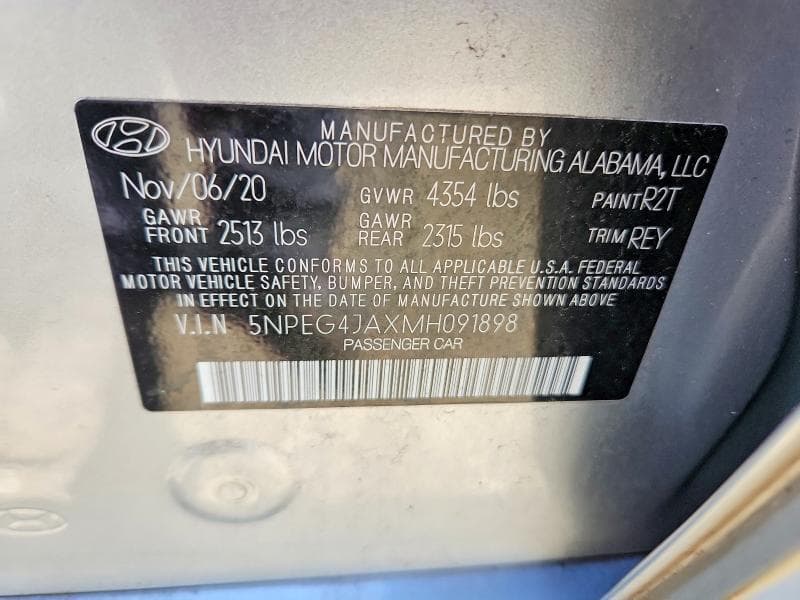 2021 HYUNDAI SONATA SE 12