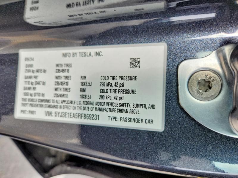 2024 TESLA MODEL 3 12