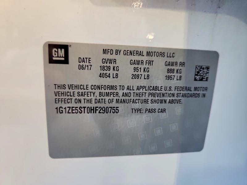 2017 CHEVROLET MALIBU LT 12
