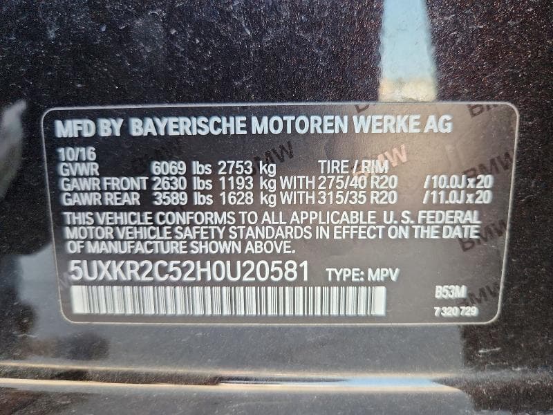 2017 BMW X5 SDRIVE35I 13