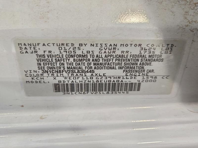 2025 NISSAN VERSA SR 12