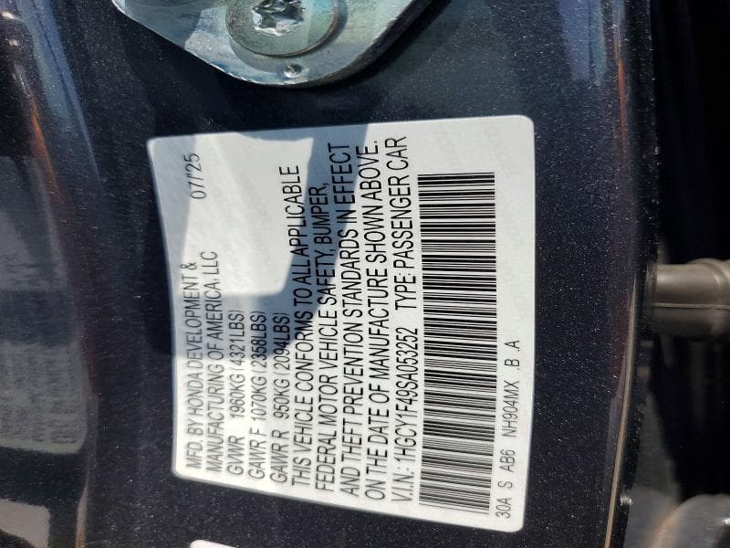 2025 HONDA ACCORD SE 12