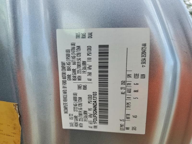 2022 FORD F550 SUPER DUTY 12