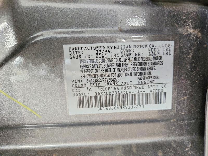 2025 NISSAN SENTRA SV 13