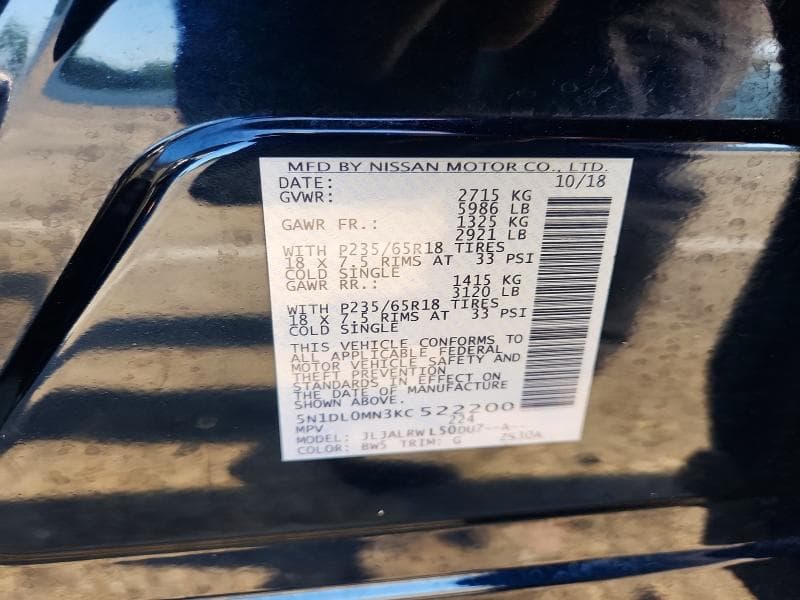 2019 INFINITI QX60 LUXE 13