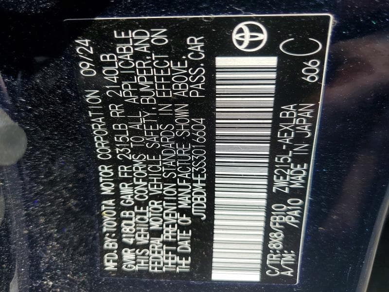 2025 TOYOTA COROLLA HYBRID LE 12