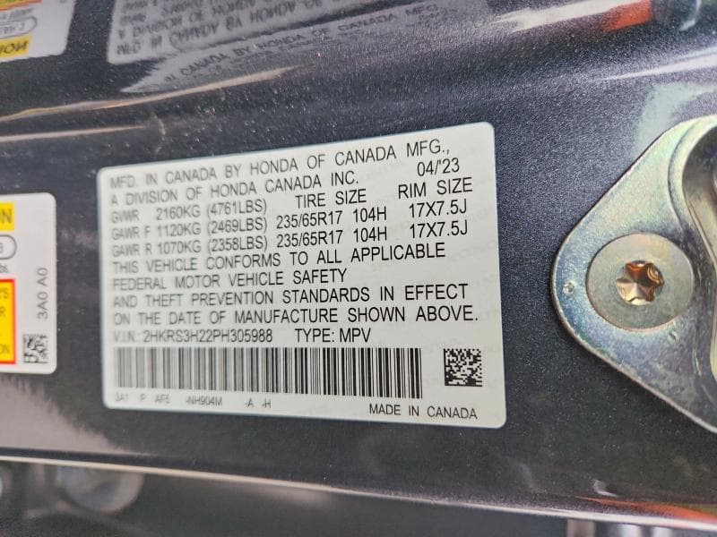 2023 HONDA CR-V LX 13