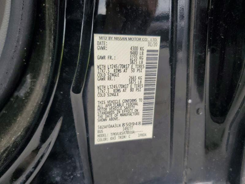 2020 NISSAN NV 3500 HD SL 13