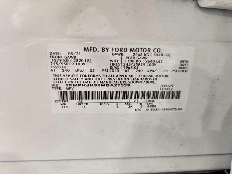 2021 FORD EDGE TITANIUM 13