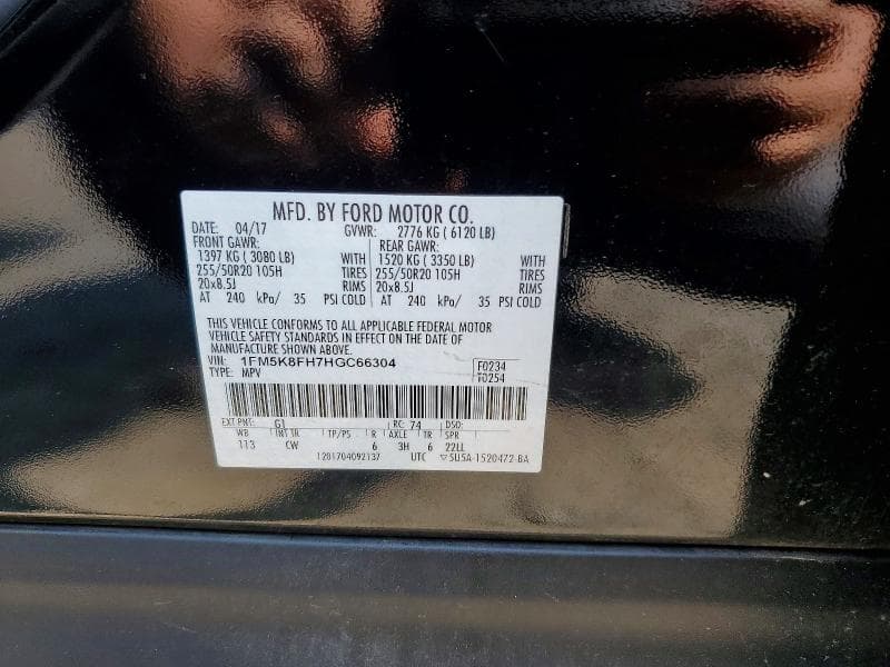 2017 FORD EXPLORER LIMITED 13