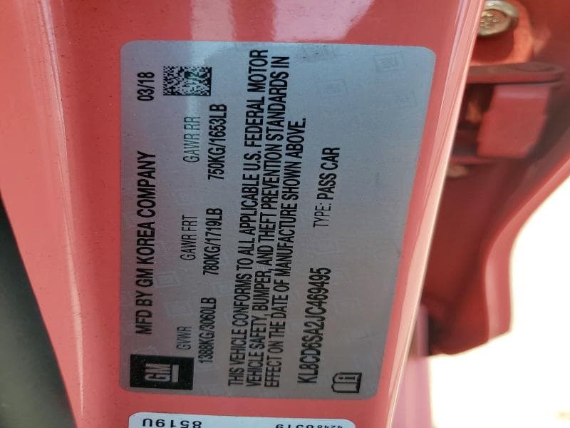 2018 CHEVROLET SPARK 1LT 13