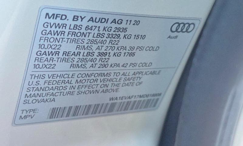 2021 AUDI Q8 PREMIUM PLUS S-LINE 10