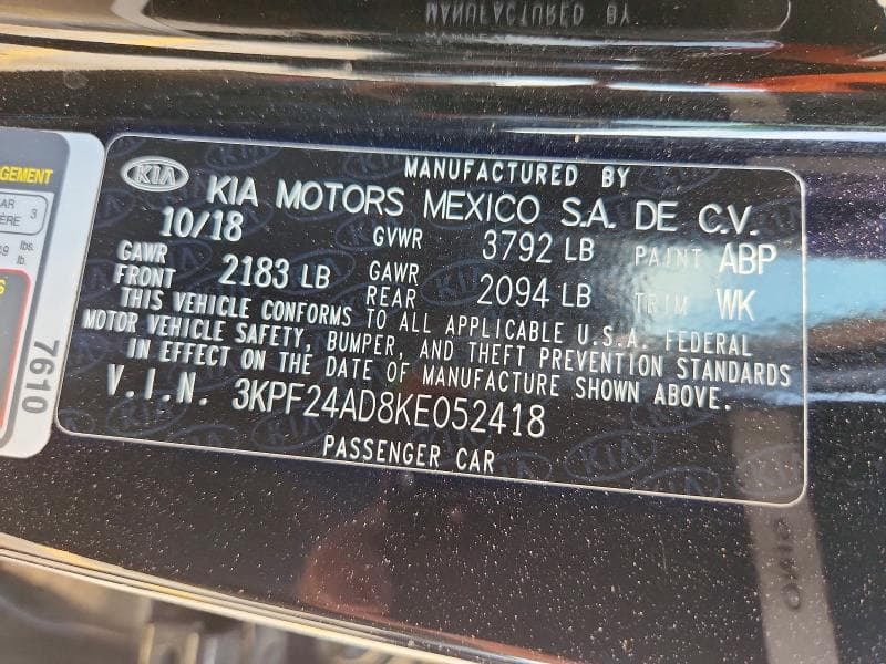 2019 KIA FORTE LXS 13