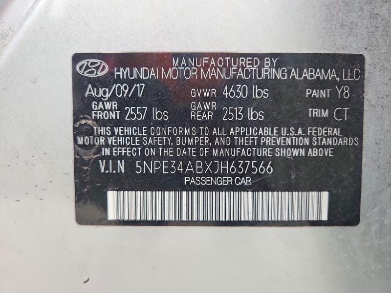 2018 HYUNDAI SONATA LIMITED 2.0T 22