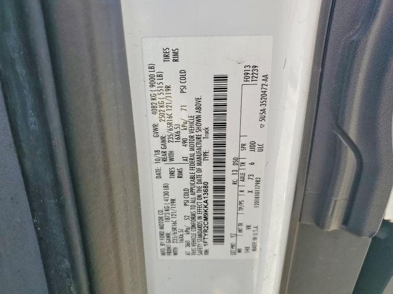 2019 FORD TRANSIT T- - REFRIGERATED DELIVERY VAN 14