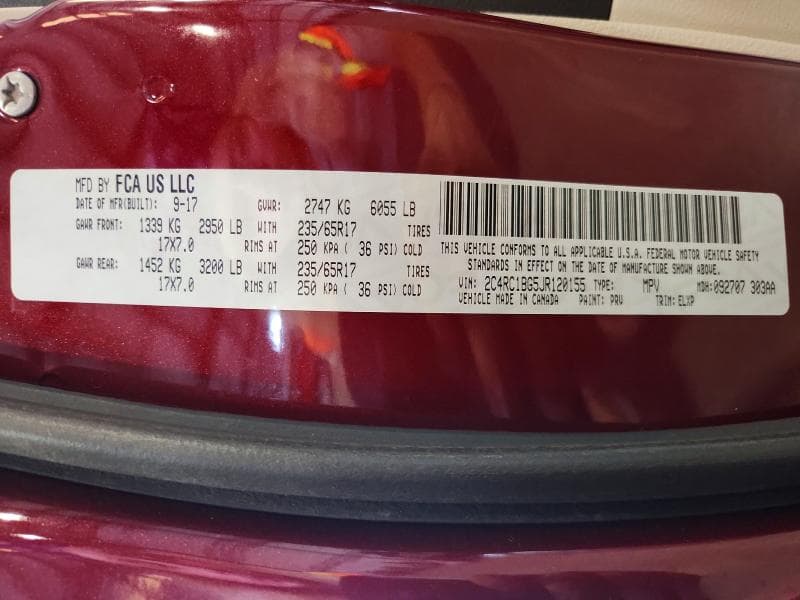 2018 CHRYSLER PACIFICA TOURING L 13