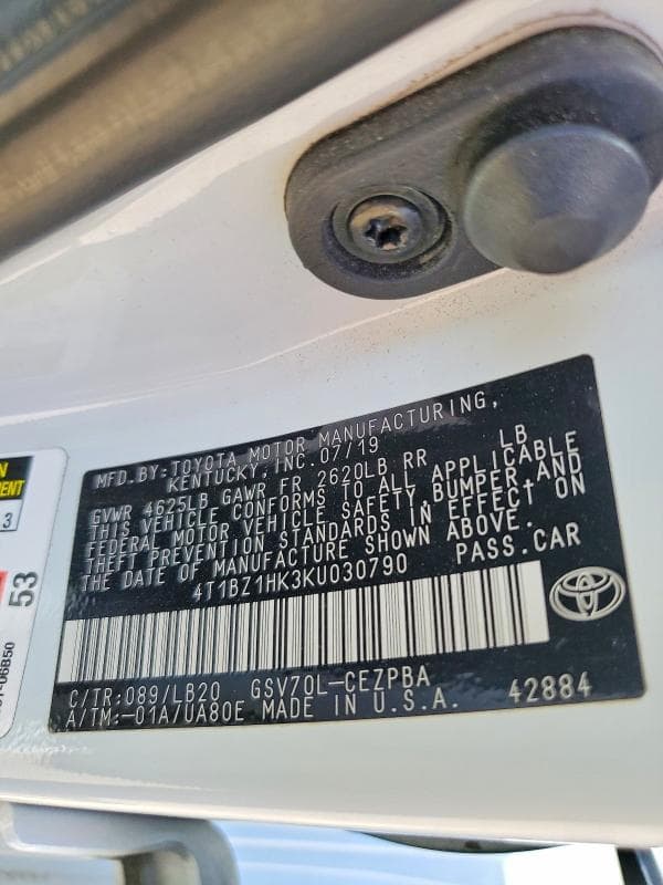 2019 TOYOTA CAMRY XSE V6 12